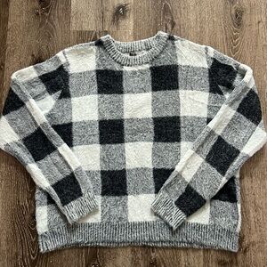 ALYA Cozy, Soft Plaid Sweater, Size M EUC